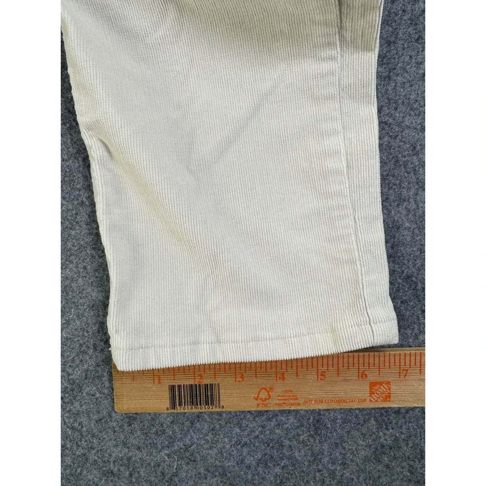 Flint and Tinder 365 Corduroy Slim Fit Pants Mens 34x30 Cream Chinos Trousers
